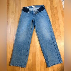 Maternity - Madewell side panel maternity Perfect Vintage wide-leg jeans